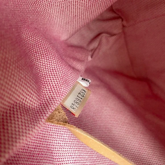 Dooney Bourke Red Signature Jaquard Canvas Leather Tote. - Picture 12 of 13